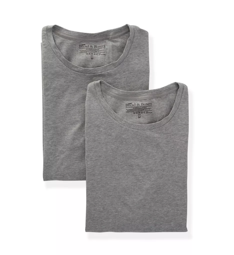 Organic Cotton Stretch Slim Fit T-Shirts - 2 Pack blk S