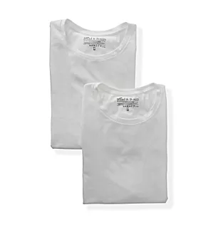 Organic Cotton Stretch Slim Fit T-Shirts - 2 Pack wht L