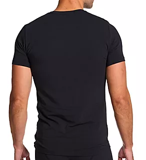 Organic Cotton Stretch Slim Fit T-Shirts - 2 Pack Dark Navy XL