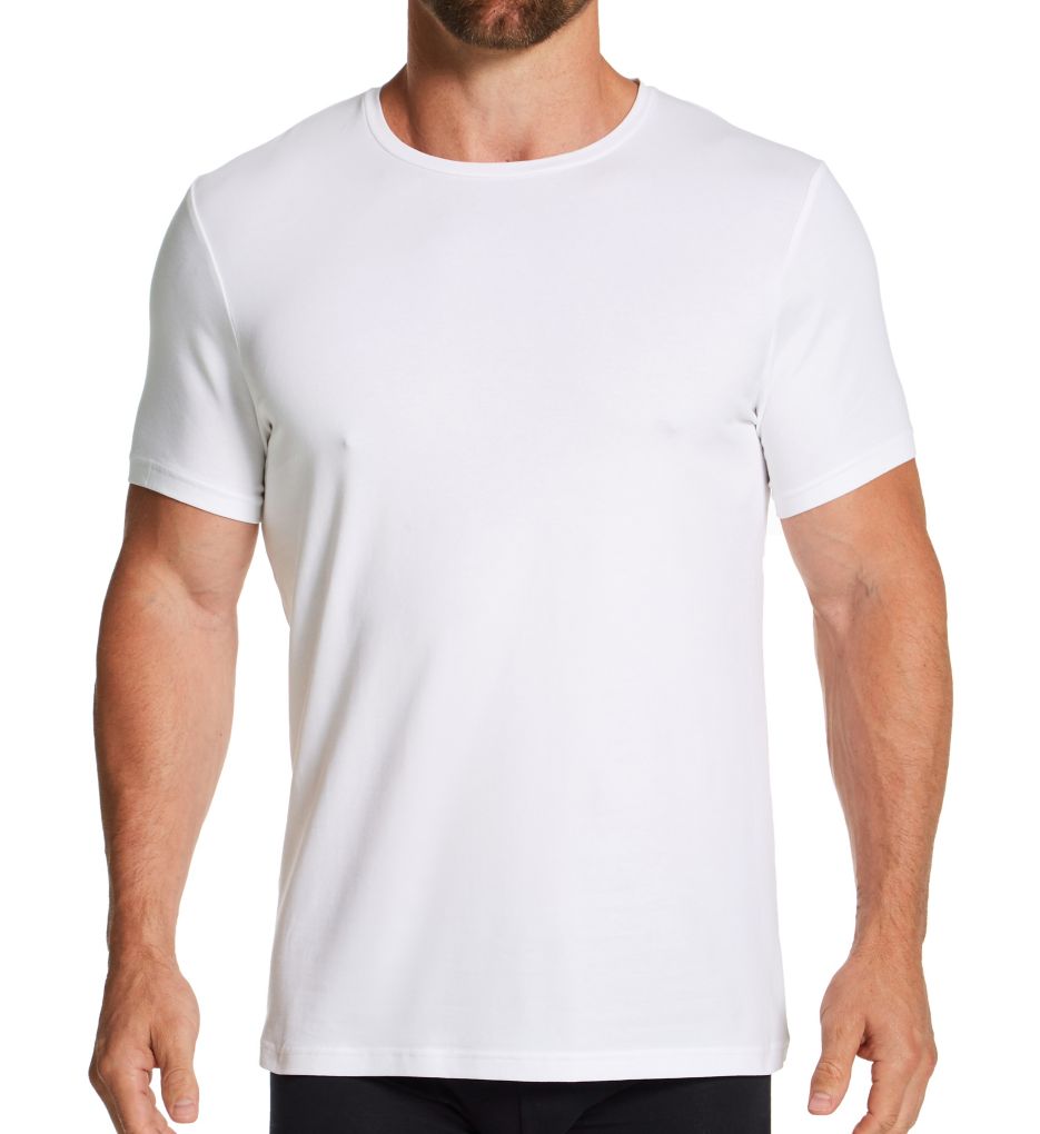 Organic Cotton Stretch Slim Fit T-Shirts - 2 Pack-fs