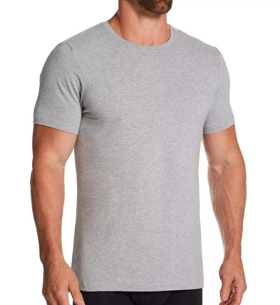 Organic Cotton Stretch Slim Fit T-Shirts - 2 Pack blk S