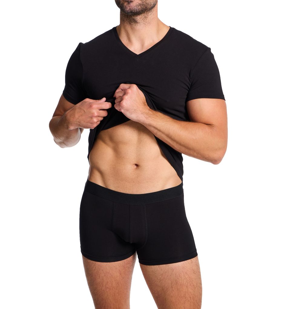 Bread and Boxers Organic Cotton Stretch V-Neck T-Shirt - 2 Pack 122 - Image 4