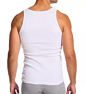 Organic Cotton Stretch Ribbed Tank - 2 Pack White 2XL
