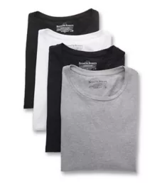 Organic Cotton Stretch Crew Neck T-Shirts - 4 Pack