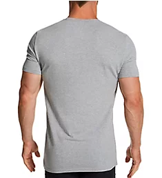 Organic Cotton Stretch Crew Neck T-Shirts - 4 Pack White/Black/Grey/Navy S