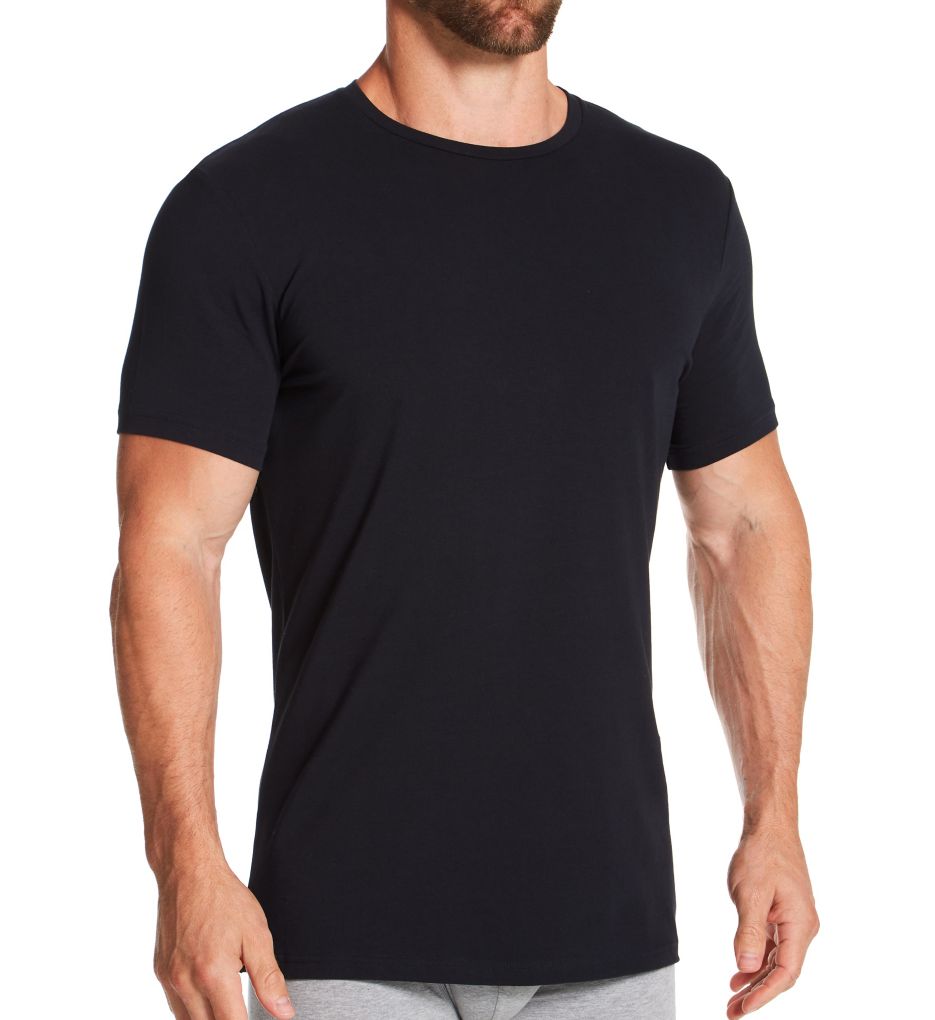 Organic Cotton Stretch Crew Neck T-Shirts - 4 Pack