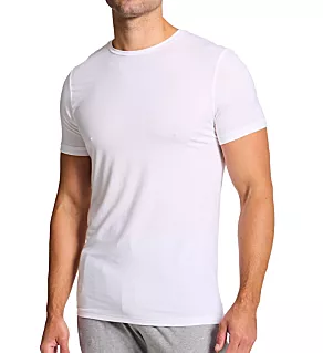 Tencel Slim Fit Crew Neck T-Shirt White L