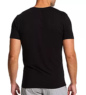 Tencel Slim Fit Crew Neck T-Shirt Black L