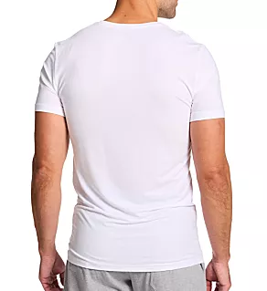 Tencel Slim Fit Crew Neck T-Shirt White L