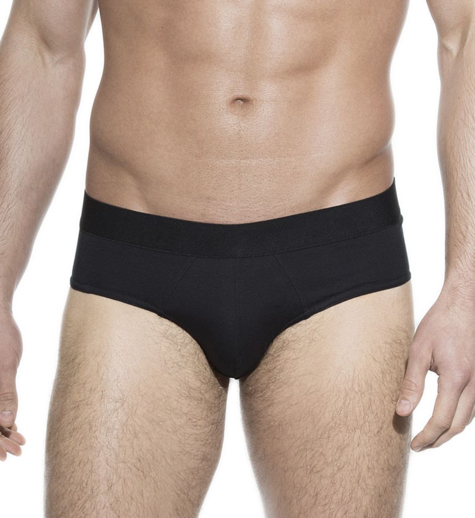 Organic Cotton Stretch Classic Fit Brief blk S by Bread and Boxers
