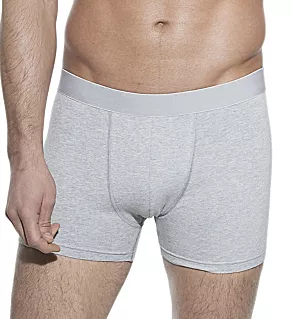 Organic Cotton Stretch Classic Fit Boxer Brief Grey Melange L