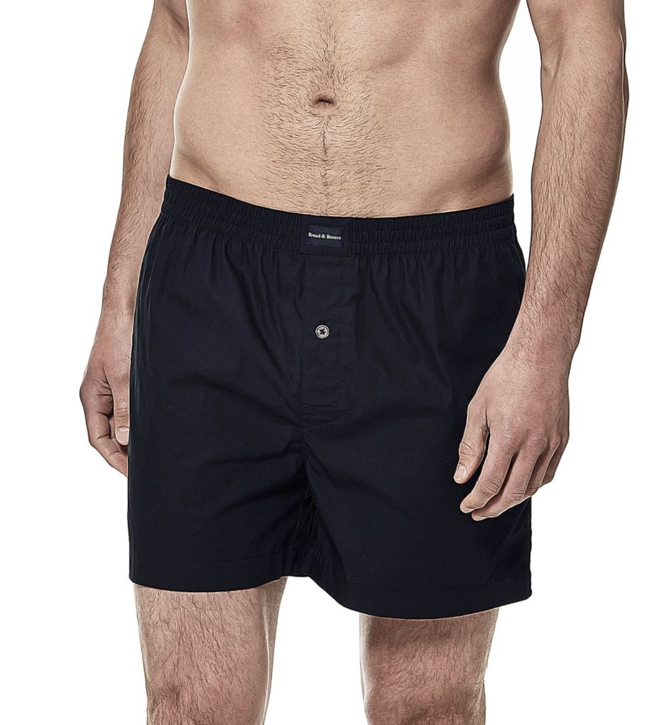 Men's Bread and Boxers 202 Organic Cotton Stretch Classic Fit Boxer Brief  (Dark Navy XL)