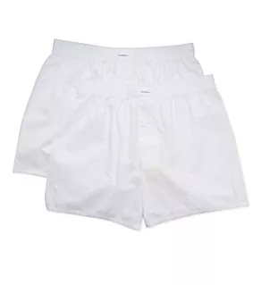 100% Organic Cotton Boxer - 2 Pack WHT L
