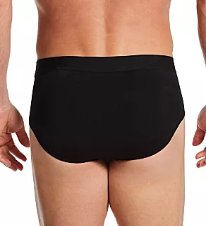 Organic Cotton Stretch Brief - 3 Pack BLK L
