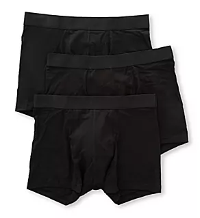 Organic Cotton Stretch Boxer Briefs - 3 Pack BLK 2XL