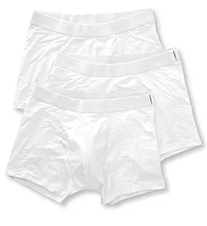 Organic Cotton Stretch Boxer Briefs - 3 Pack WHT 2XL