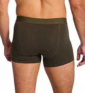 Organic Cotton Stretch Boxer Briefs - 3 Pack Army Green L