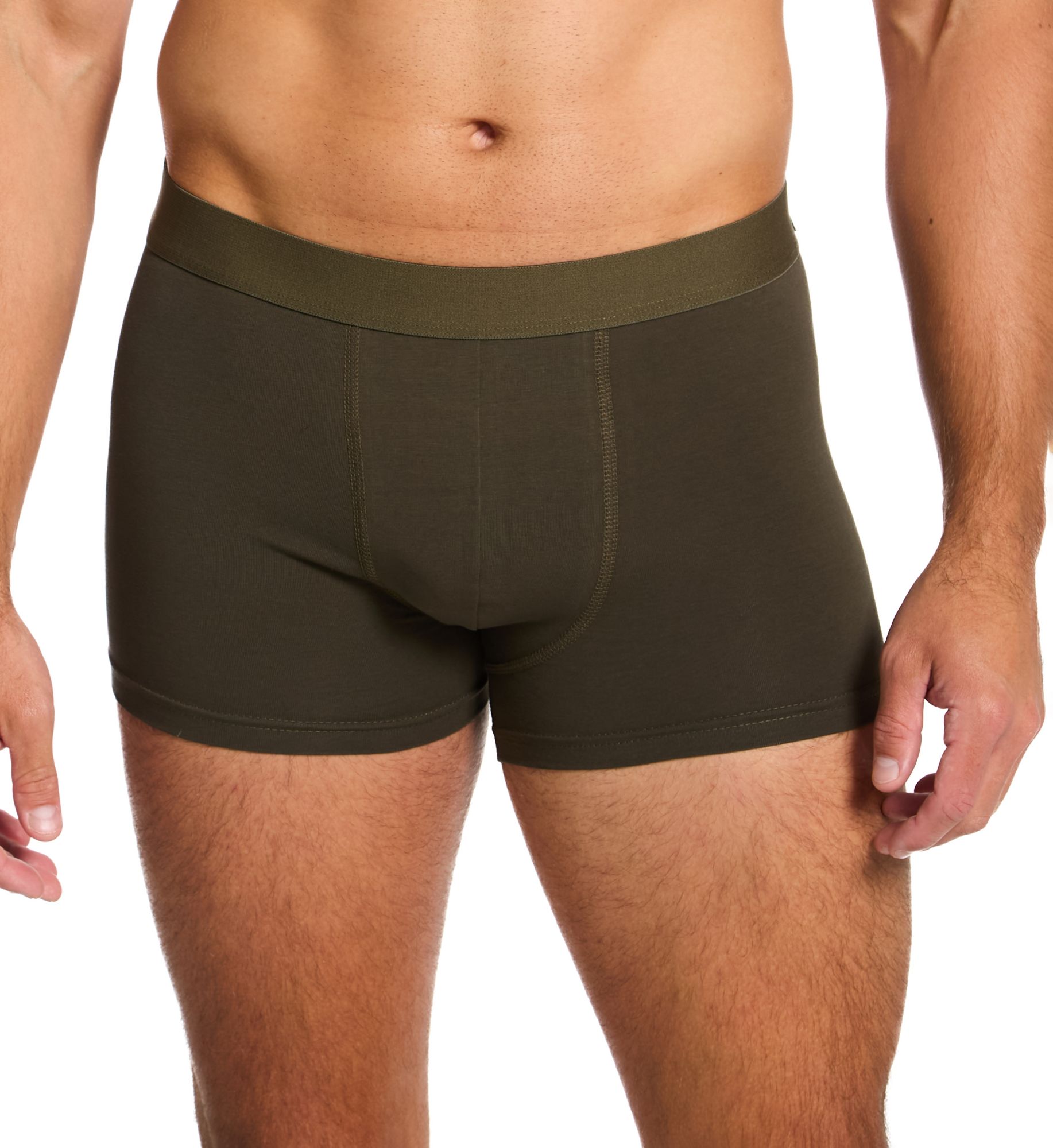 Bread and Boxers Organic Cotton Stretch Boxer Briefs - 3 Pack Army Green/Navy/Black M  - Image 1