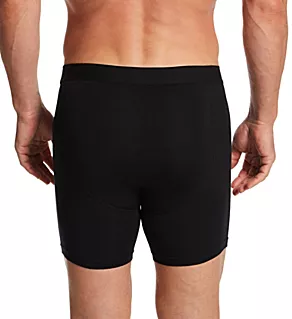 Organic Cotton Long Leg Boxer Brief - 3 Pack BLK S