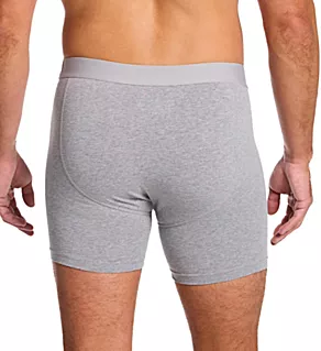 Organic Cotton Long Leg Boxer Brief - 3 Pack Grey Melange L