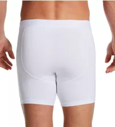 Organic Cotton Long Leg Boxer Brief - 3 Pack WHT S