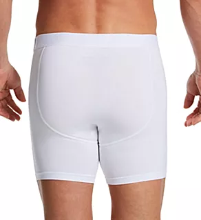 Organic Cotton Long Leg Boxer Brief - 3 Pack WHT M