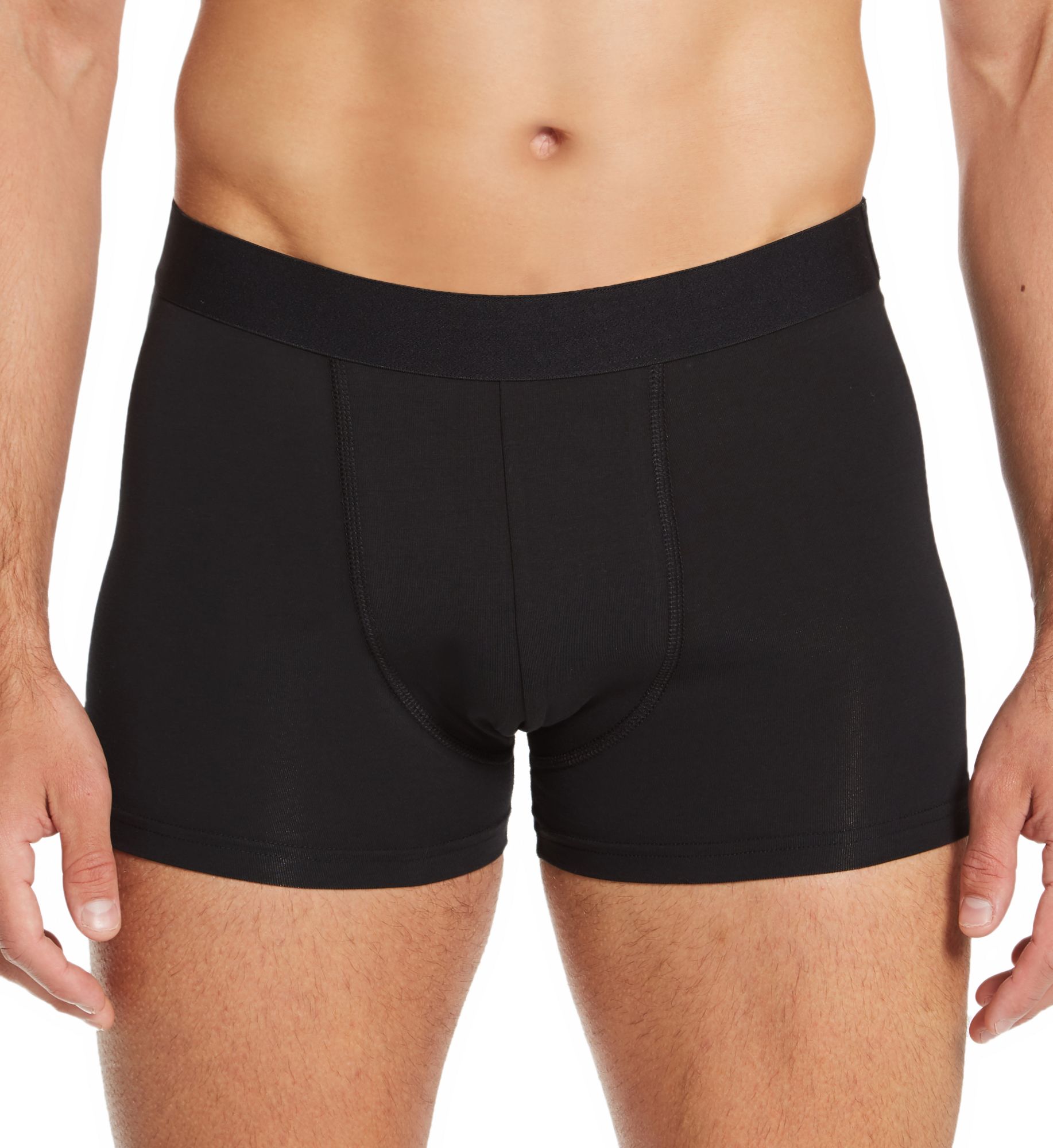 Bread and Boxers Organic Cotton Stretch Boxer Briefs - 7 Pack BLK M  - Image 1