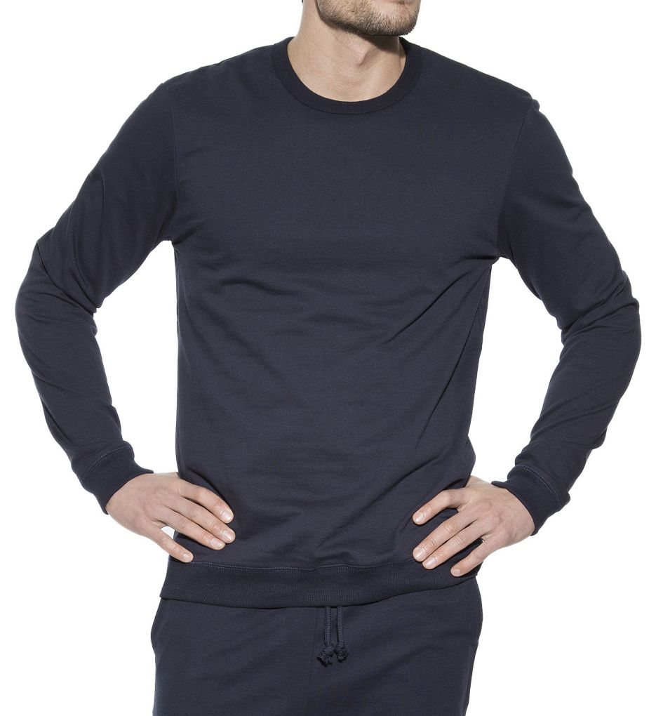 Tailored Slim Fit Cotton Sweatshirt-acs