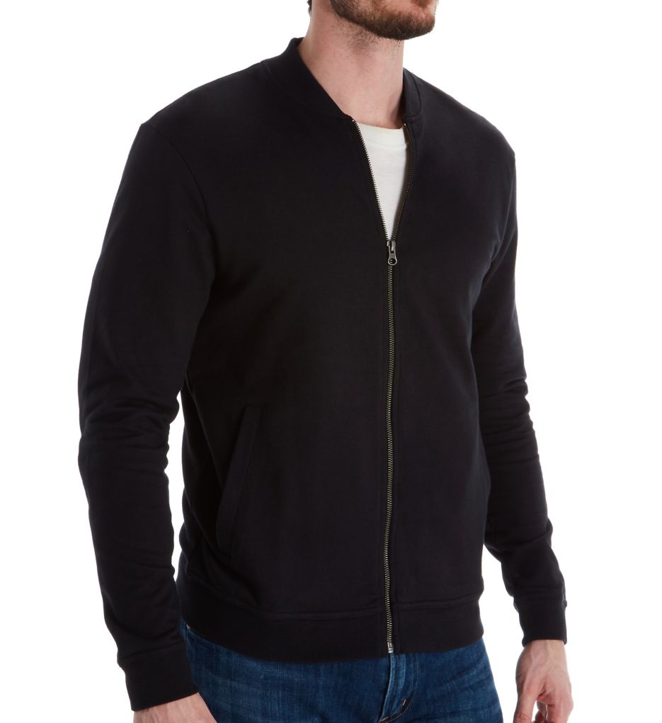 French Terry Tailored Slim Fit Full Zip Jacket-acs