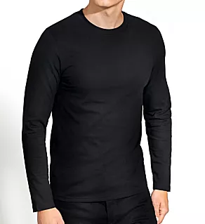 100% Organic Cotton Long Sleeve T-Shirt Black XL