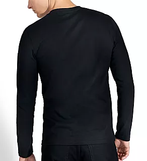 100% Organic Cotton Long Sleeve T-Shirt Black XL