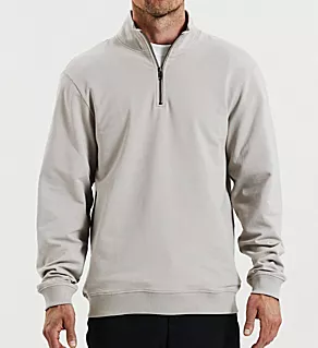 French Terry Half Zip Greige XL