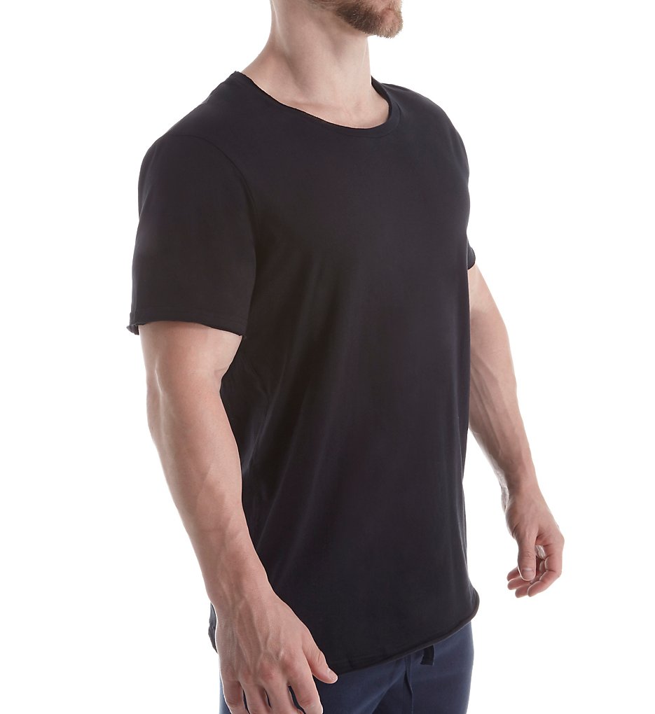 Bread and Boxers BNBUS103 Relaxed Crew Neck Organic Cotton T-Shirt (Black)