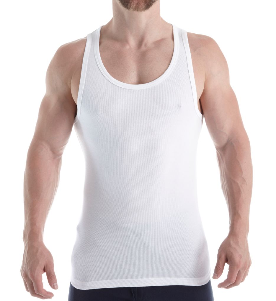 Ribbed Organic Slim Fit Tank-fs