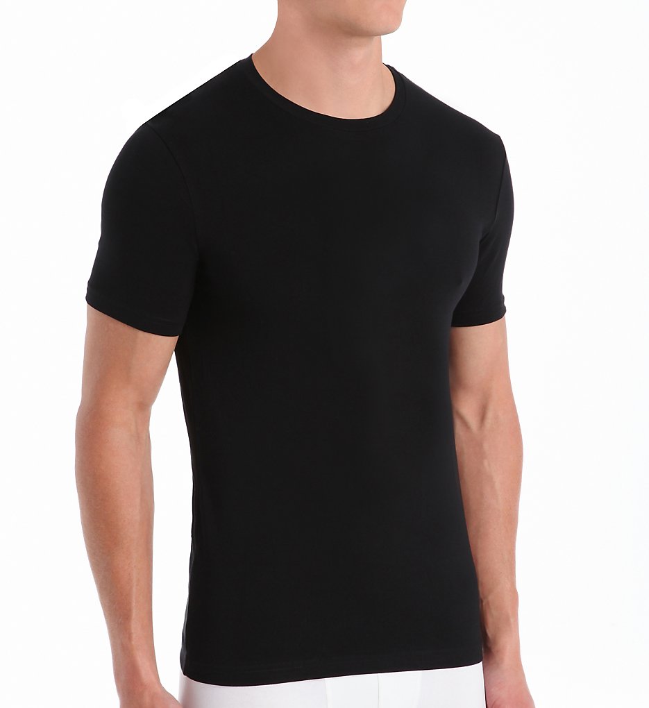 Bread and Boxers BNBUS106 Crew Neck Cotton Blend T-Shirt (Black)