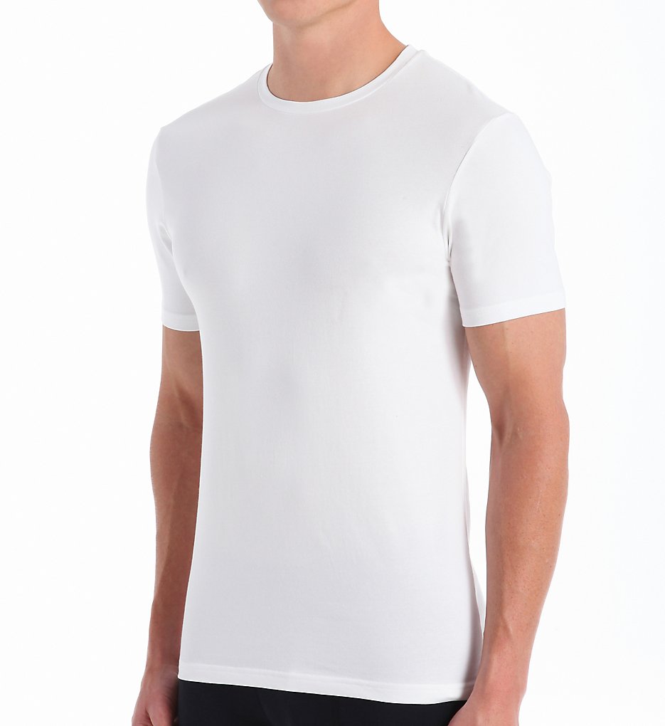 Bread and Boxers BNBUS106 Crew Neck Cotton Blend T-Shirt (White)