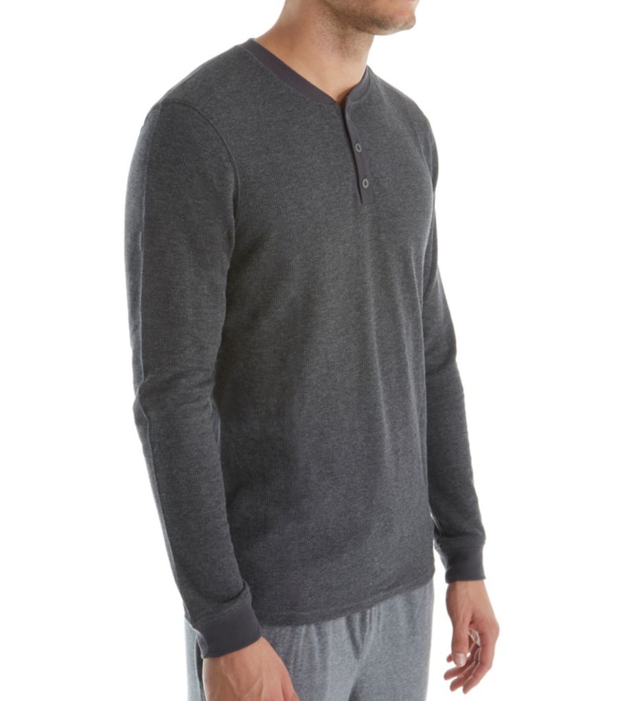 Men's Long Sleeve Thermal Henley-acs