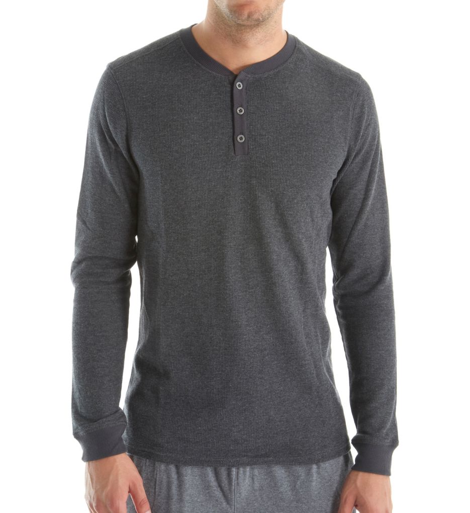 Men's Long Sleeve Thermal Henley-fs