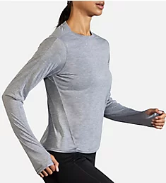 Distance DriLayer Solid Long Sleeve T-Shirt Heather Ash XL