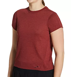 Distance Short Sleeve Tee Heather Terracotta S