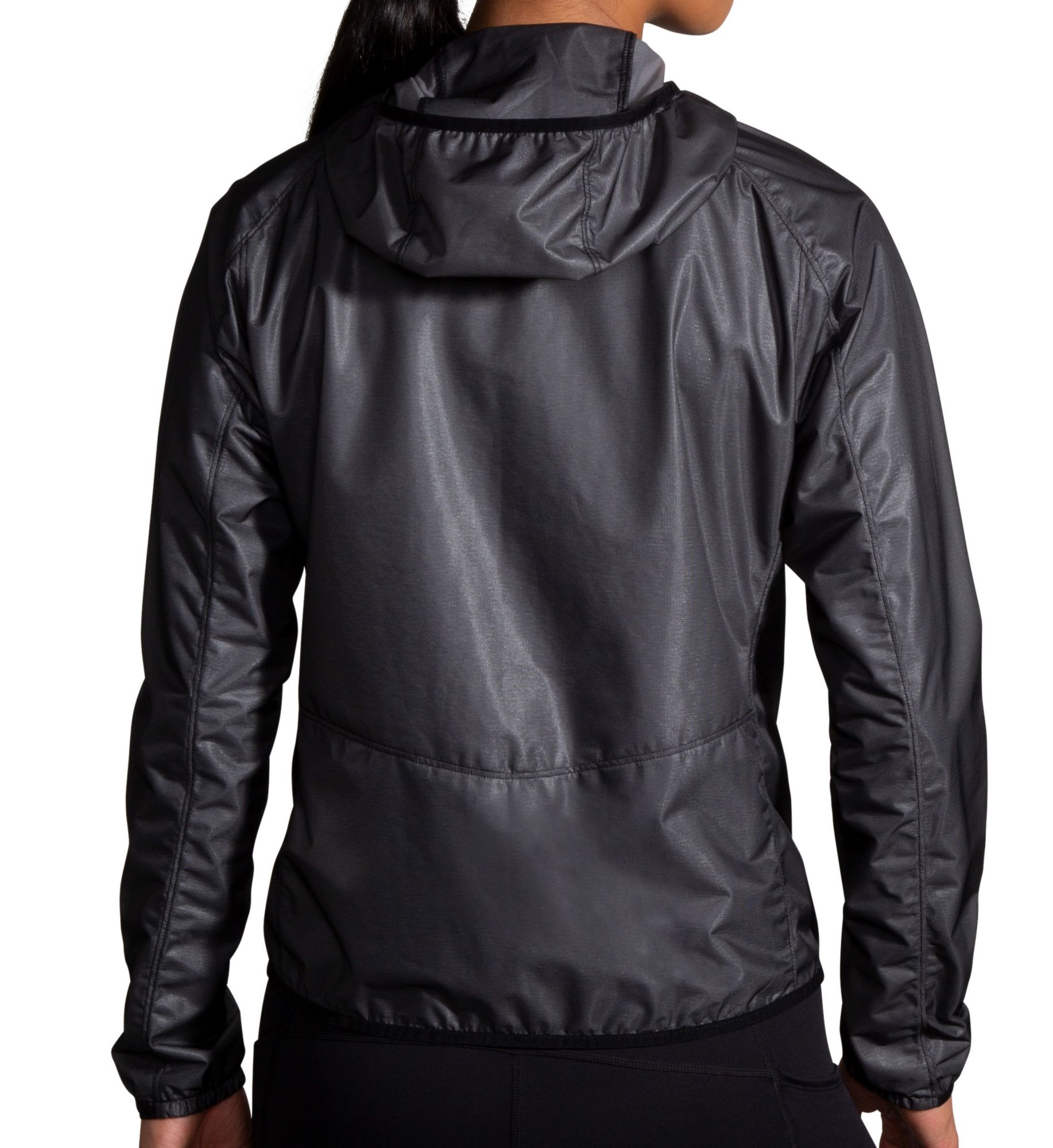 Brooks All Altitude Lightweight Packable Rain Jacket Black 2X  - Image 2
