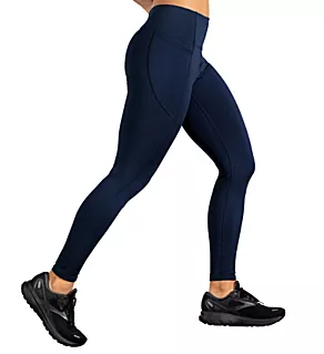 Moment Wide Waistband Tight with Pockets Navy 2X