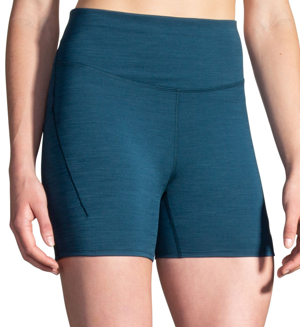 Brooks Spark 5 Inch Short Tight Heather Ocean Drive 2X  - Image 1
