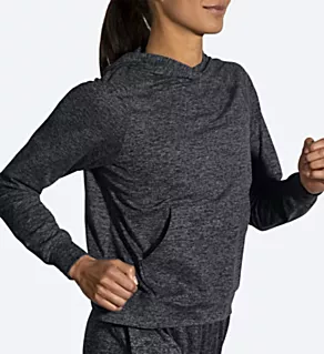 Luxe Soft UPF 50+ Hoodie with Pocket Heather/Black 2X
