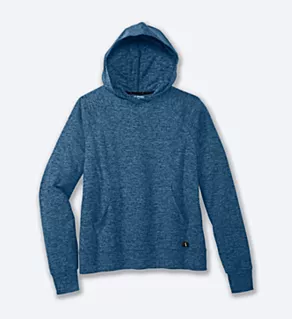 Luxe Soft UPF 50+ Hoodie with Pocket Heather Moroccan Blue 2X