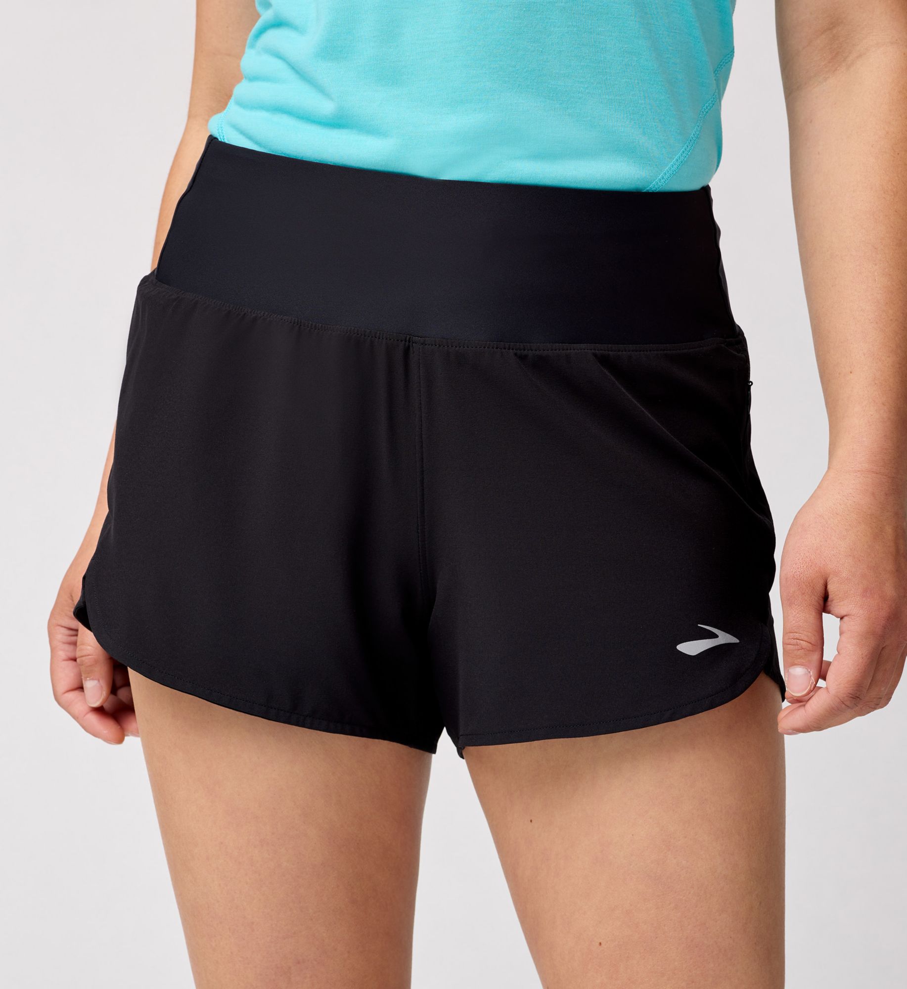 Brooks Women's Chaser 3 Inch Shorts in Black | Size: Small | HerRoom.com