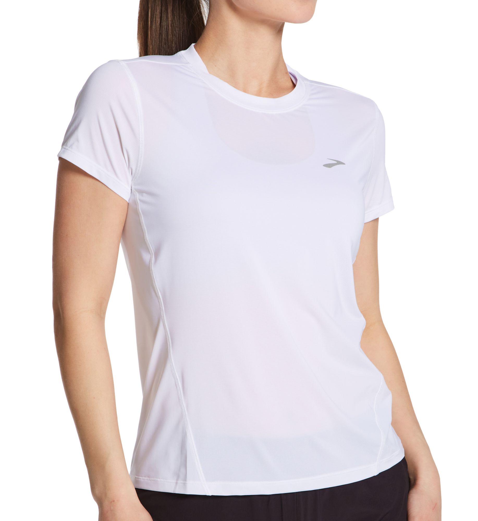 Brooks Women's Sprint Free Short Sleeve T-Shirt 3.0 in White | Size: XL | HerRoom.com