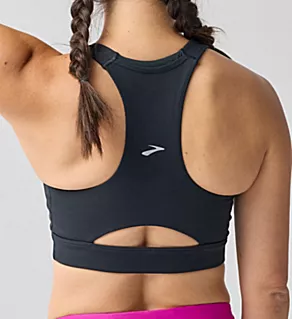Luxe Pocket Medium Impact Sports Bra Black XS