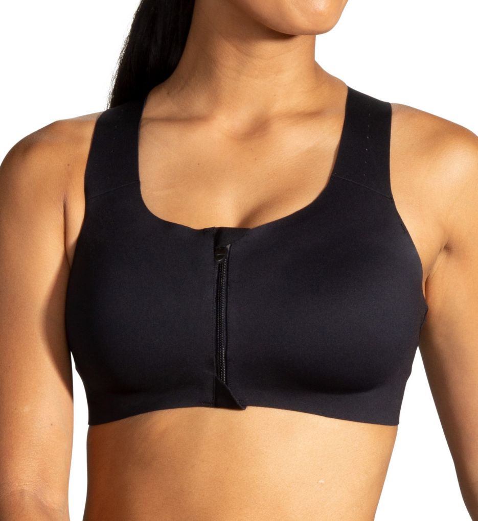 Jockey Sports Racerback Wireless Bra Stretched Jersey Front Zipper Closure  Large