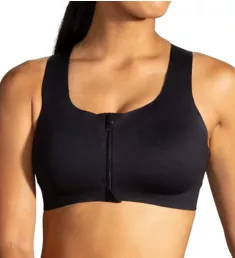 Dare Zip Front 2.0 DriLayer Sports Bra Black 32C/D